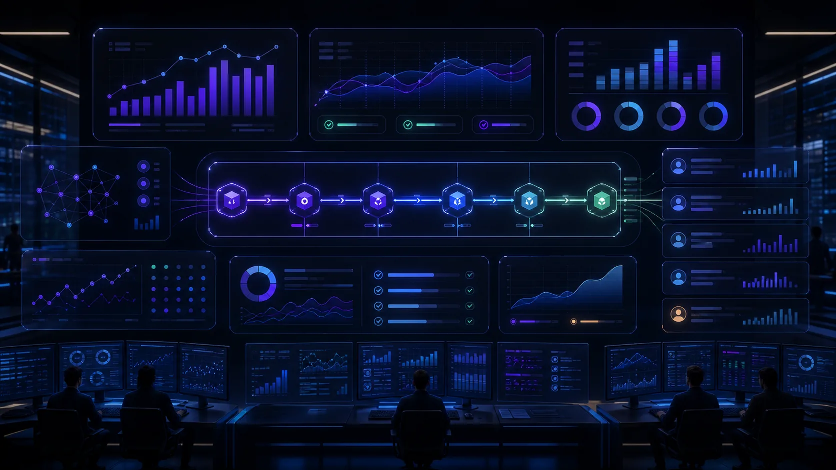 Generated editorial image showing DevOps delivery metrics for AI coding workflows.